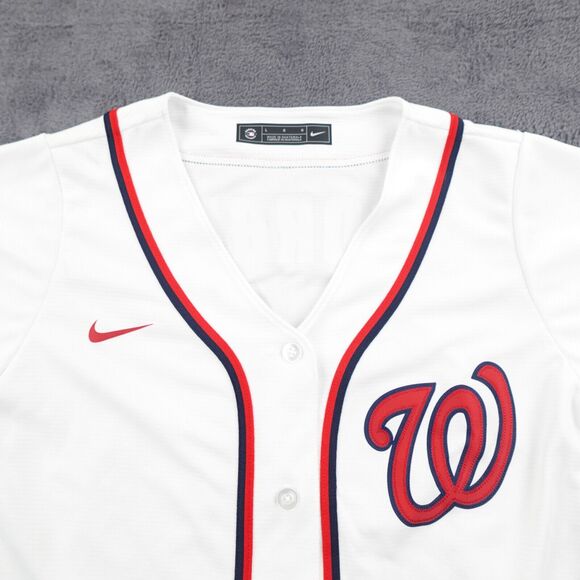 Washington Nationals Jersey Womens Large White Patrick Corbin 46 Mlb Baseball - Picture 8 of 16